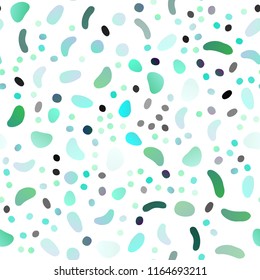 Light Green vector seamless template with spots. Illustration with set of shining colorful abstract circles. Trendy design for wallpaper, fabric makers.