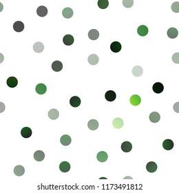 Light Green vector seamless template with circles. Illustration with set of shining colorful abstract circles. New design for ad, poster, banner of your website.
