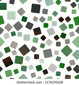 Light Green vector seamless template with crystals, rectangles. Illustration with set of colorful rectangles. Pattern can be used for websites.