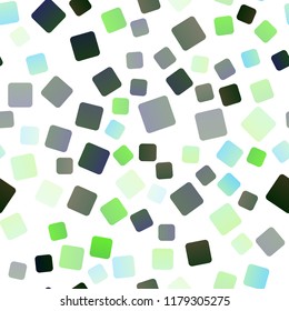 Light Green vector seamless template with crystals, rectangles. Glitter abstract illustration with rectangular shapes. Smart design for your business advert.