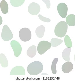 Light Green vector seamless template with spots. Illustration with set of shining colorful abstract circles. Pattern for design of fabric, wallpapers.