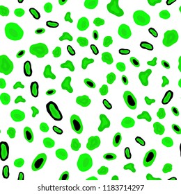 Light Green vector seamless template with circles. Modern abstract illustration with colorful water drops. Pattern for design of window blinds, curtains.