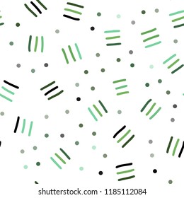 Light Green vector seamless template with geometric lines. Colorful seamless gradient with lines and signs of maths. Trendy design for wallpaper, fabric makers.