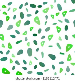 Light Green vector seamless template with crystals, circles. Decorative design in abstract style with lines, dots. Smart design for your business advert.