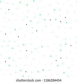 Light Green vector seamless template with circles, triangles. Abstract illustration with colorful discs and triangles. Pattern for design of window blinds, curtains.