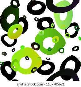 Light Green vector seamless template with spots. Illustration with set of shining colorful abstract circles. Trendy design for wallpaper, fabric makers.