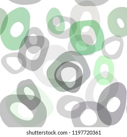 Light Green vector seamless template with spots. Abstract illustration with colored bubbles in nature style. Pattern for trendy fabric, wallpapers.