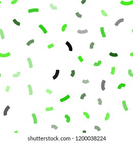 Light Green vector seamless template with bent lines. A completely new color illustration in marble style. The best blurred design for your business.