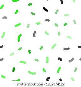 Light Green vector seamless template with bubble shapes. Modern gradient abstract illustration with bandy lines. Pattern for your business design.