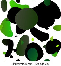 Light Green vector seamless template with spots. Blurred decorative design in abstract style with bubbles. Pattern for design of window blinds, curtains.