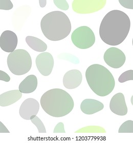 Light Green vector seamless template with spots. Blurred bubbles on abstract backdrop with colorful gradient. Pattern for design of window blinds, curtains.