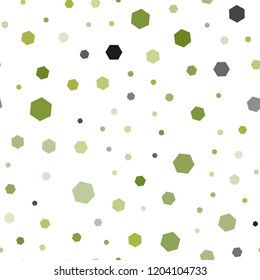 Light Green vector seamless template in hexagonal style. Abstract illustration with colorful hexagons. Pattern for texture of wallpapers.