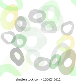 Light Green vector seamless template with spots. Modern abstract illustration with colorful water drops. Pattern for design of fabric, wallpapers.