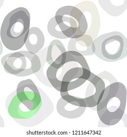 Light Green vector seamless template with spots. Blurred decorative design in abstract style with bubbles. Pattern for trendy fabric, wallpapers.