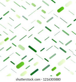 Light Green vector seamless template with repeated sticks. Decorative shining illustration with lines on abstract template. The pattern can be used for busines ad, booklets, leaflets