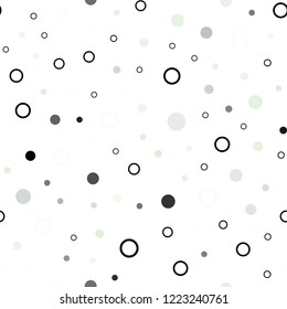 Light Green vector seamless template with circles. Abstract illustration with colored bubbles in nature style. Pattern for trendy fabric, wallpapers.