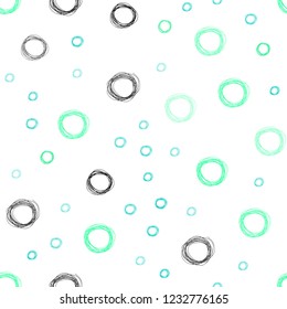 Light Green vector seamless template with circles. Abstract illustration with colored bubbles in nature style. Beautiful design for your business advert.