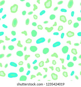 Light Green vector seamless template with circles. Blurred decorative design in abstract style with bubbles. Pattern for design of fabric, wallpapers.