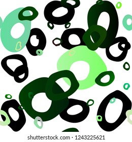 Light Green vector seamless template with spots. Blurred bubbles on abstract backdrop with colorful gradient. Template for business cards, websites.