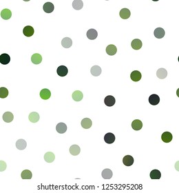 Light Green vector seamless template with circles. Abstract illustration with colored bubbles in nature style. Completely new template for your brand book.