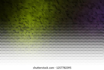 Light Green vector seamless template with crystals, triangles. Glitter abstract illustration with triangular shapes. Pattern for design of window blinds, curtains.