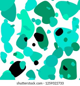 Light Green vector seamless template with circles. Modern abstract illustration with colorful water drops. Design for wallpaper, fabric makers.