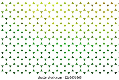 Light Green vector seamless template with crystals, triangles. Triangles on abstract background with colorful gradient. Pattern for design of fabric, wallpapers.