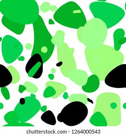 Light Green vector seamless template with circles. Modern abstract illustration with colorful water drops. Pattern for trendy fabric, wallpapers.