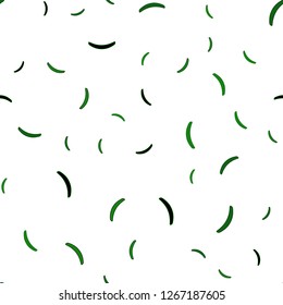 Light Green vector seamless template with curved lines. Glitter abstract illustration with wry lines. A completely new design for your business.