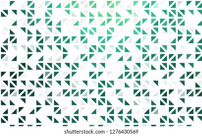 Light Green vector seamless template with crystals, triangles. Glitter abstract illustration with triangular shapes. Design for textile, fabric, wallpapers.