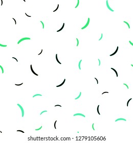 Light Green vector seamless template with bent lines. Glitter abstract illustration with wry lines. Colorful wave pattern for your design.