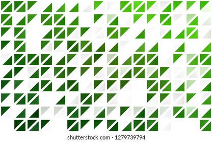 Light Green vector seamless template with crystals, triangles. Modern abstract illustration with colorful triangles. Pattern for design of window blinds, curtains.