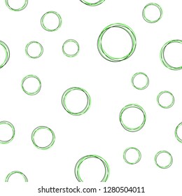 Light Green vector seamless template with circles. Abstract illustration with colored bubbles in nature style. Design for wallpaper, fabric makers.