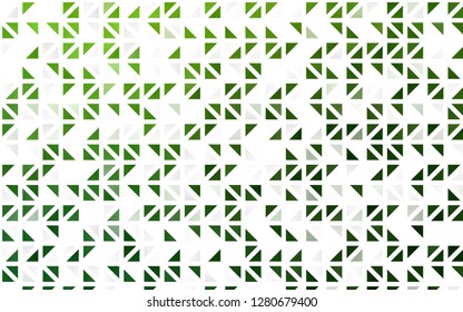 Light Green vector seamless template with crystals, triangles. Illustration with set of colorful triangles. Trendy design for wallpaper, fabric makers.