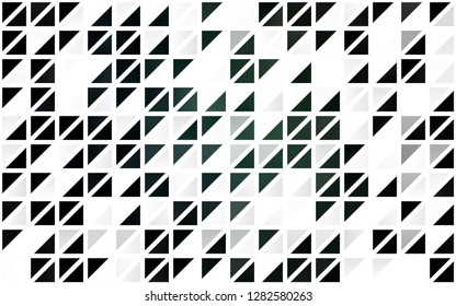 Light Green vector seamless template with crystals, triangles. Triangles on abstract background with colorful gradient. Pattern for design of window blinds, curtains.