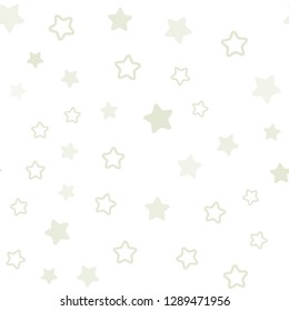 Light Green vector seamless template with sky stars. Blurred decorative design in simple style with stars. Texture for window blinds, curtains.