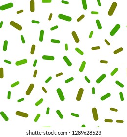 Light Green vector seamless template with repeated sticks. Glitter abstract illustration with colored sticks. Best design for your ad, poster, banner.