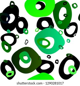 Light Green vector seamless template with spots. Illustration with set of shining colorful abstract circles. Design for textile, fabric, wallpapers.