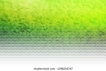 Light Green vector seamless template with crystals, triangles. Glitter abstract illustration with triangular shapes. Trendy design for wallpaper, fabric makers.