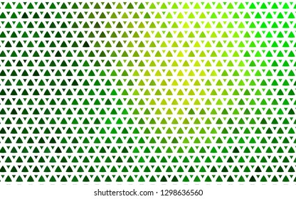 Light Green vector seamless template with crystals, triangles. Beautiful illustration with triangles in nature style. Pattern for design of window blinds, curtains.