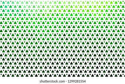 Light Green vector seamless template with crystals, triangles. Triangles on abstract background with colorful gradient. Pattern for trendy fabric, wallpapers.