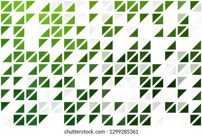 Light Green vector seamless template with crystals, triangles. Glitter abstract illustration with triangular shapes. Trendy design for wallpaper, fabric makers.
