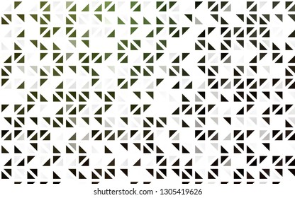 Light Green vector seamless template with crystals, triangles. Triangles on abstract background with colorful gradient. Pattern for design of fabric, wallpapers.