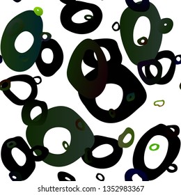 Light Green vector seamless template with spots. Colorful illustration with blurred circles in nature style. Pattern for design of window blinds, curtains.