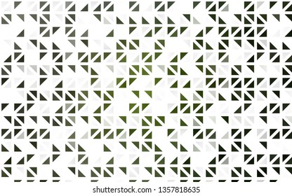 Light Green vector seamless template with crystals, triangles. Beautiful illustration with triangles in nature style. Trendy design for wallpaper, fabric makers.