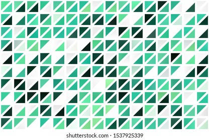 Light Green vector seamless template with crystals, triangles. Glitter abstract illustration with triangular shapes. Design for textile, fabric, wallpapers.