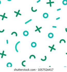 Light Green vector seamless texture with elements of lines. Seamless Illustration with set of abstact gradient lines. Pattern for design of window blinds, curtains.