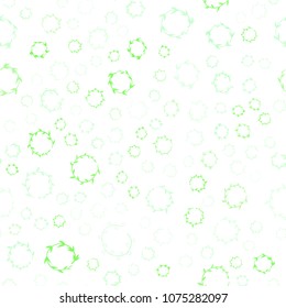 Light Green vector seamless  texture with disks. Modern abstract illustration with colorful water drops. Pattern can be used for beautiful websites.