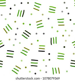 Light Green vector seamless texture with elements of lines. Trendy seamless illustration with abstract lines. Pattern for design of fabric, wallpapers.