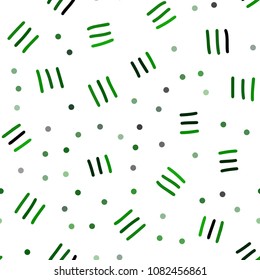 Light Green vector seamless texture with elements of lines. Seamless Illustration with set of abstact gradient lines. Pattern for design of fabric, wallpapers.
